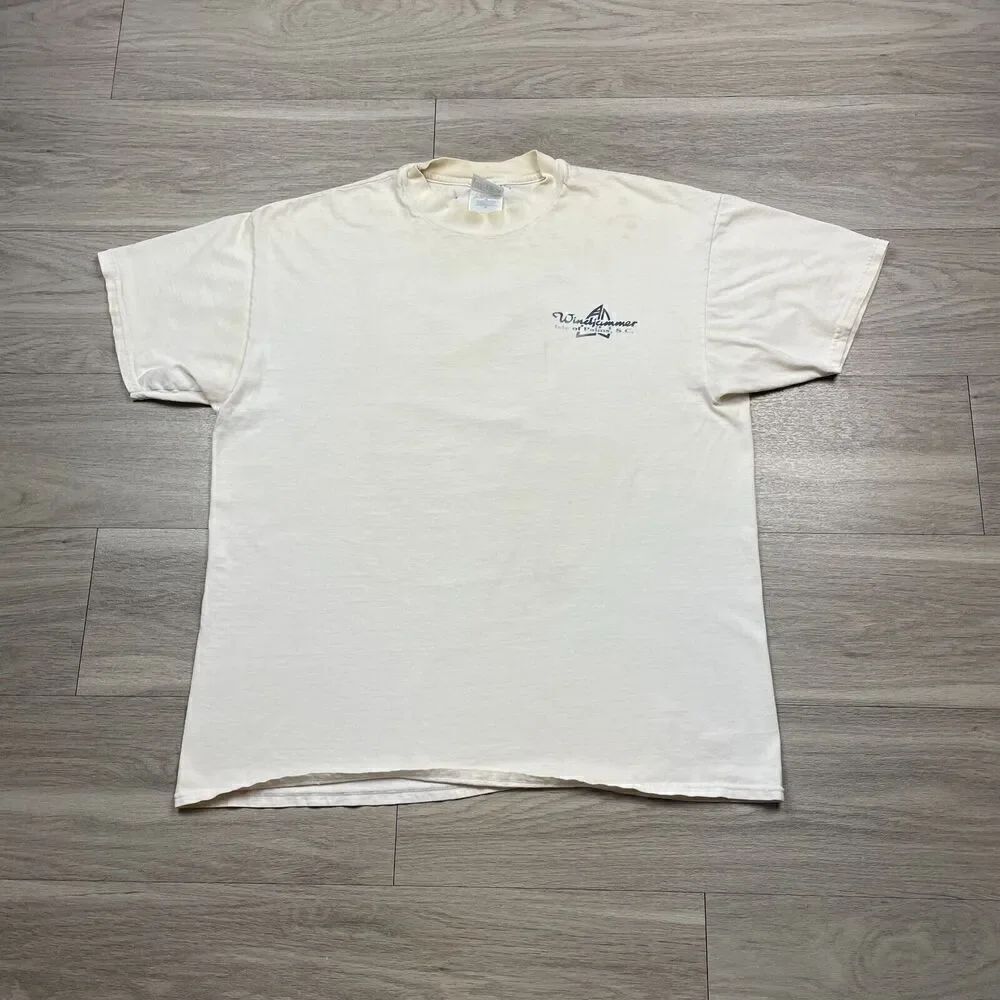 Vintage Shirt Mens Extra Large White The Windjammer South Carolina 90s